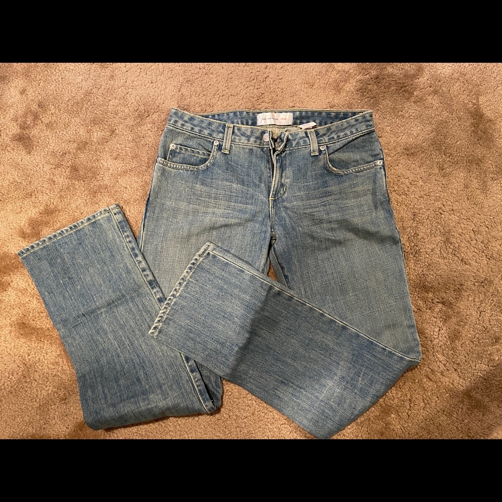 NWT Paper Denim Cloth vintage stonewashed blue jeans straight leg